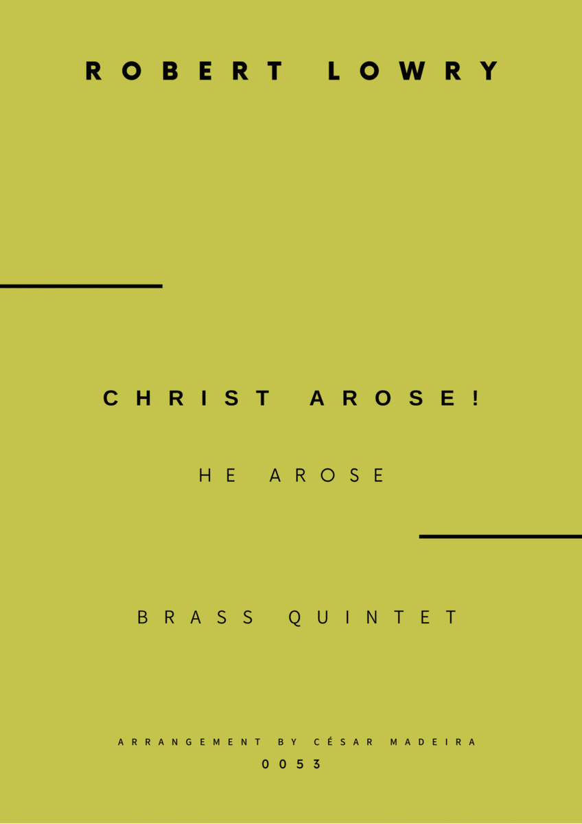 Christ Arose (He Arose) - Brass Quintet (Full Score and Parts) image number null