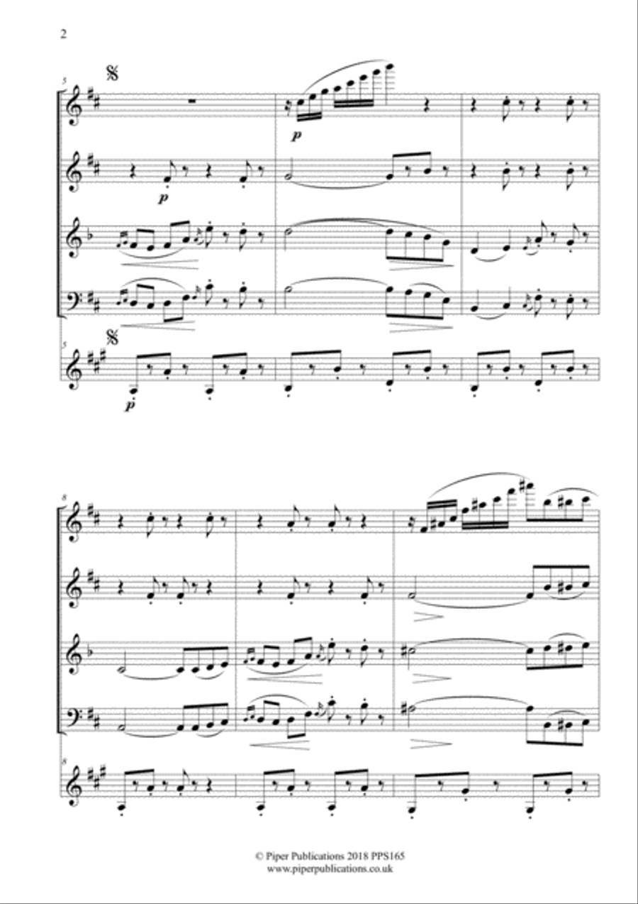A. CZIBULKA GAVOTTE STEPHANIE Woodwind Quintet scores gallery preview page 3