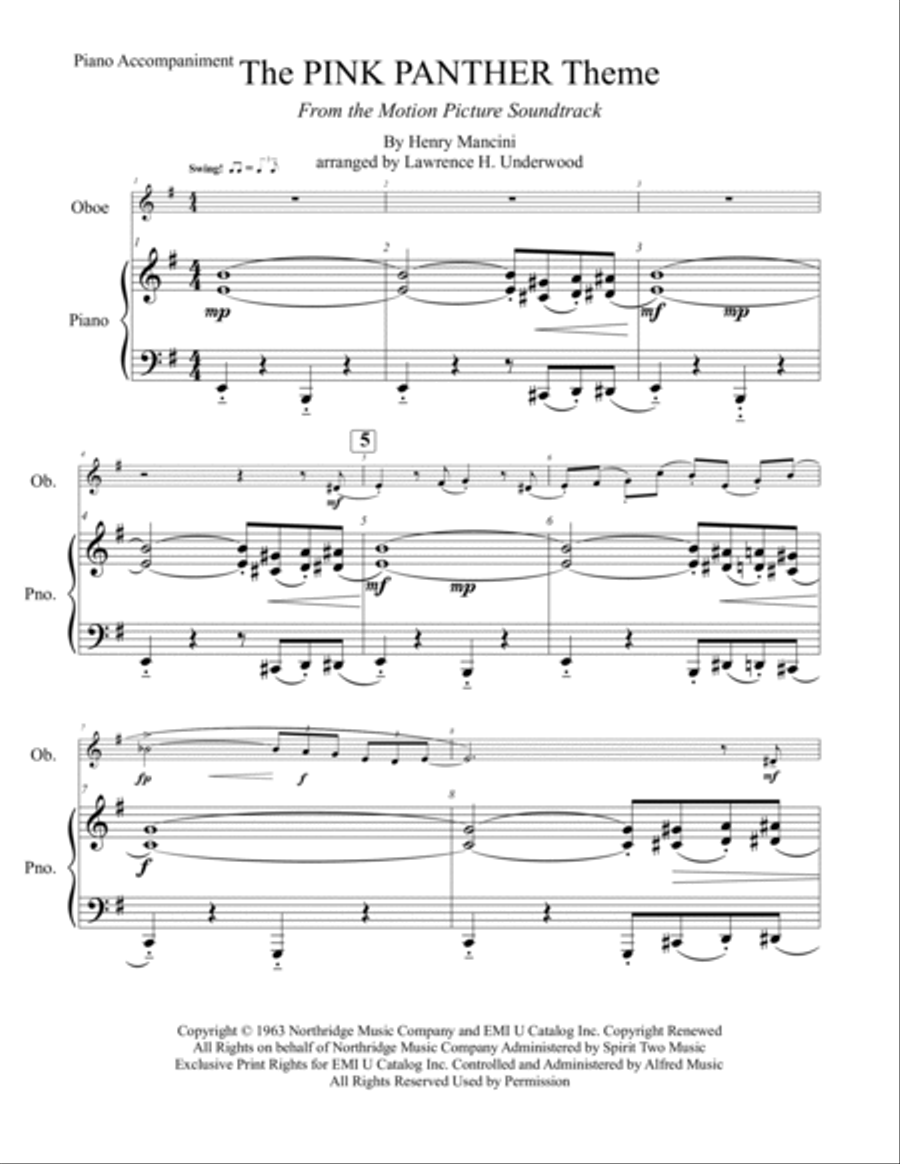The Pink Panther Piano scores gallery preview page 2