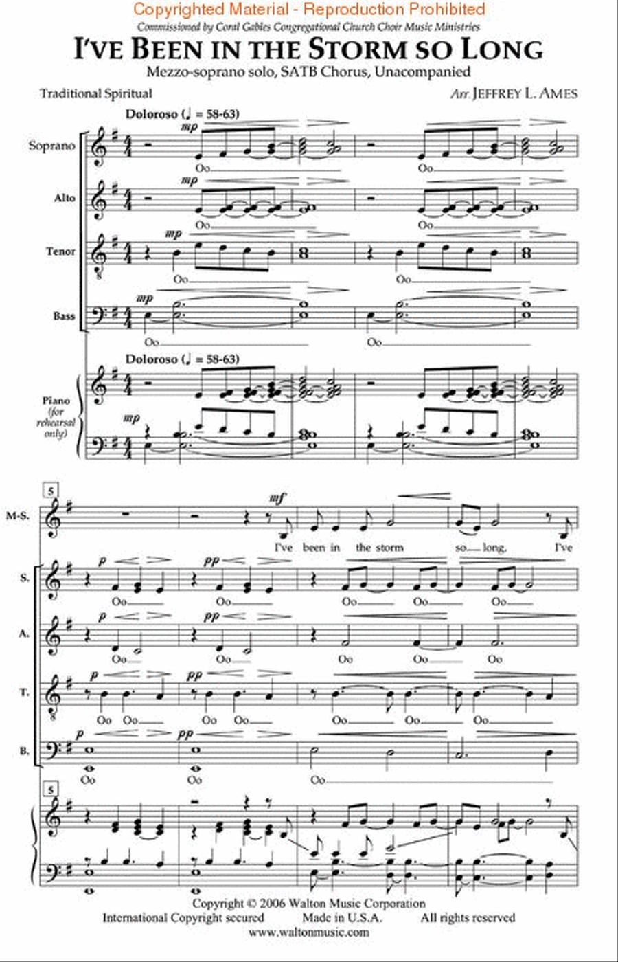 I've Been in the Storm So Long 4-Part scores gallery preview page 2