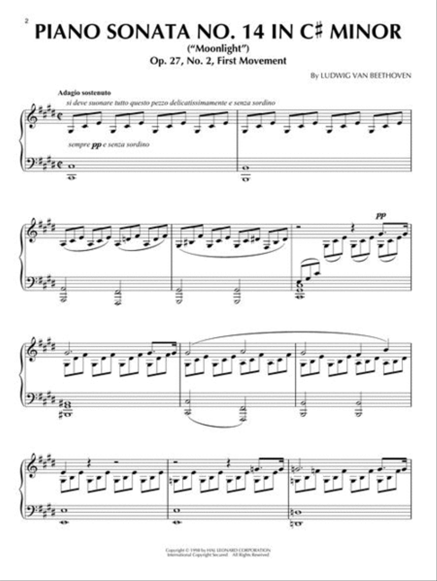 Moonlight Sonata Moonlight Sonata Piano Solo scores gallery preview page 4