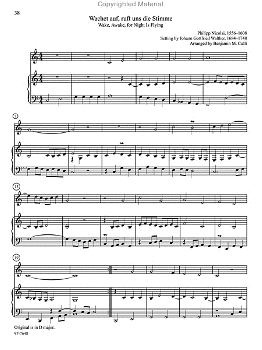 Duo Baroque: Classic Chorale Preludes Arranged for Keyboard and Any Solo Instrument, Vol. 1 Bassoon scores gallery preview page 15