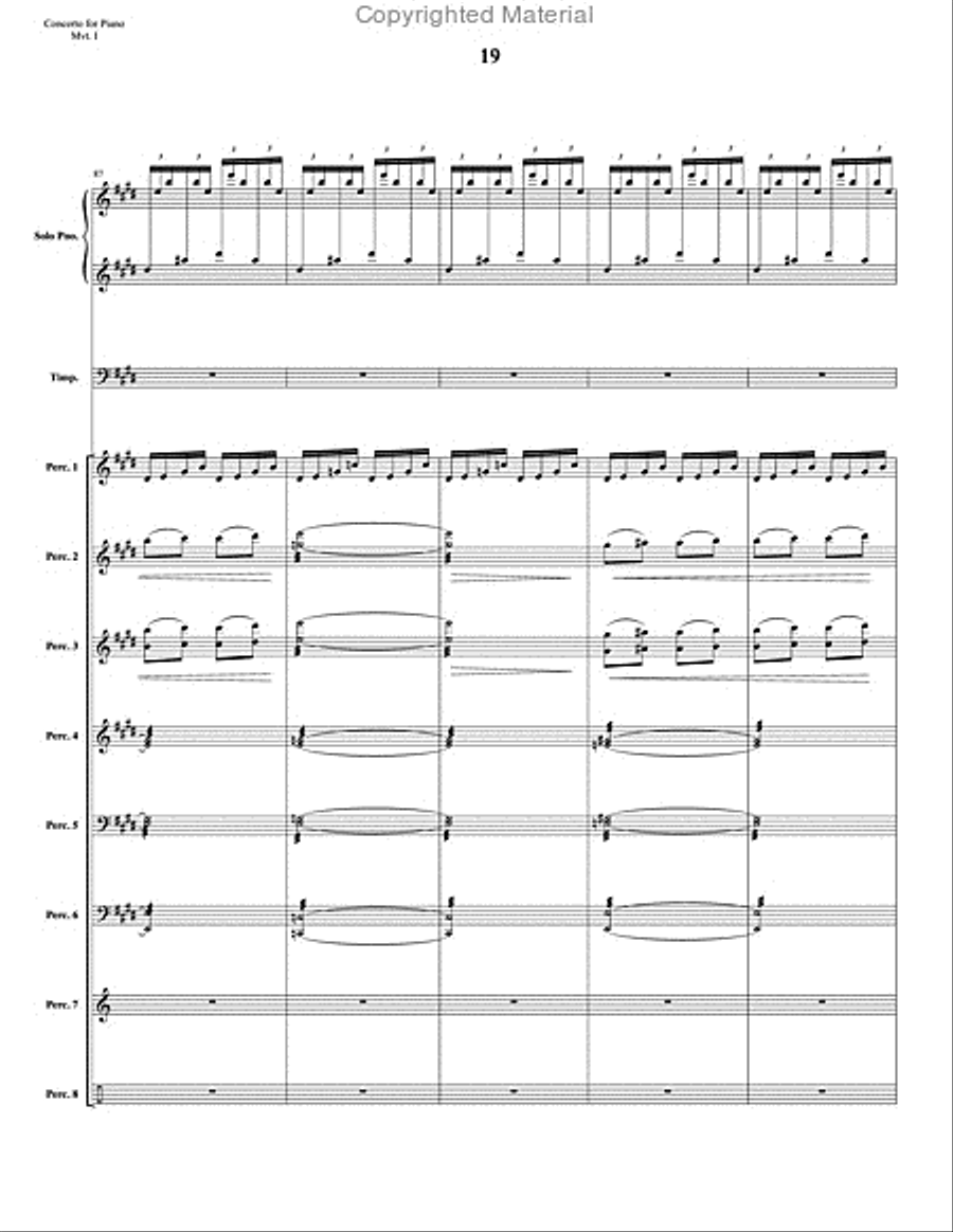 Concerto for Piano and Percussion Orchestra Percussion Ensemble scores gallery preview page 41