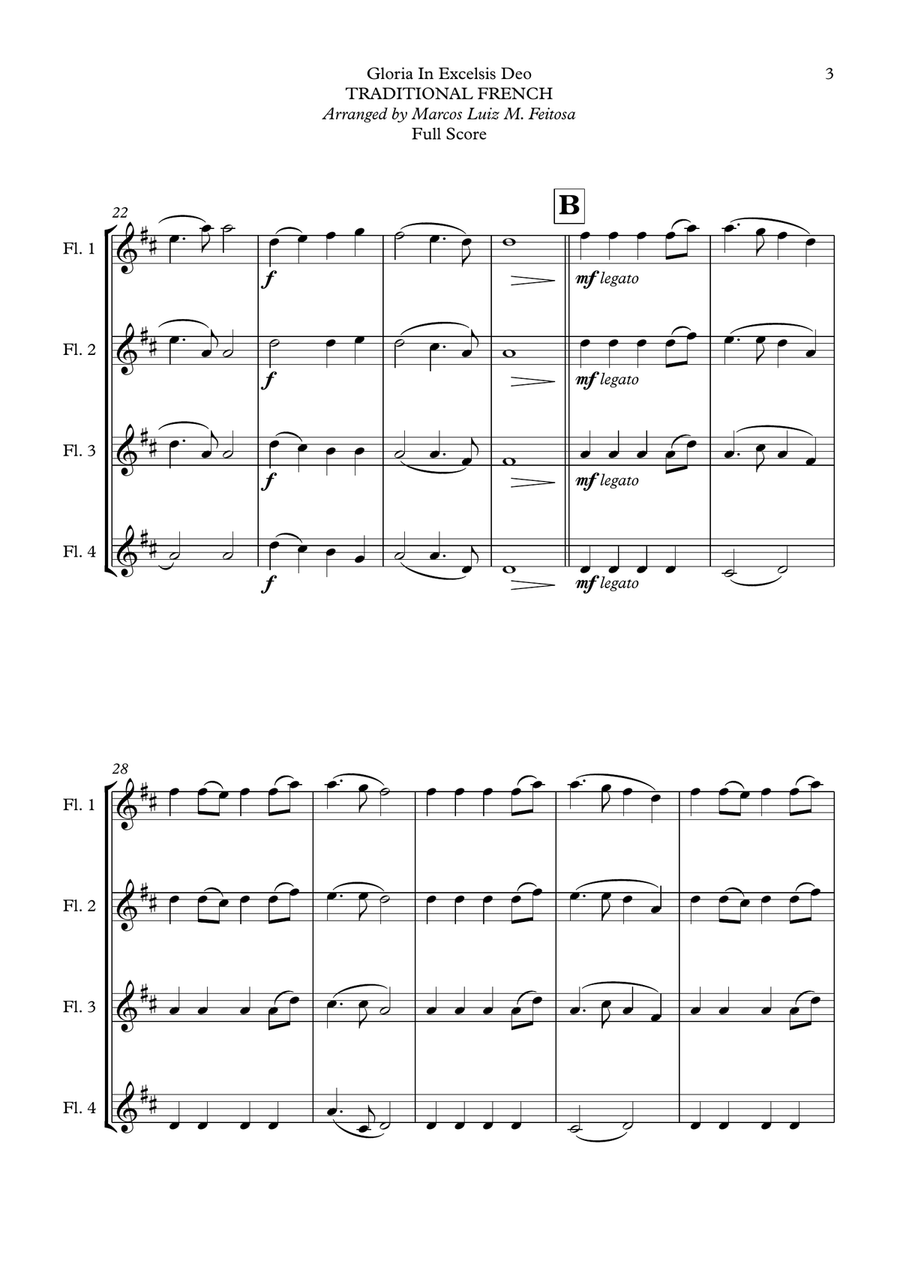 Christmas Song Collection (for Flute Quartet) - BOOK TWO Flute Quartet scores gallery preview page 5