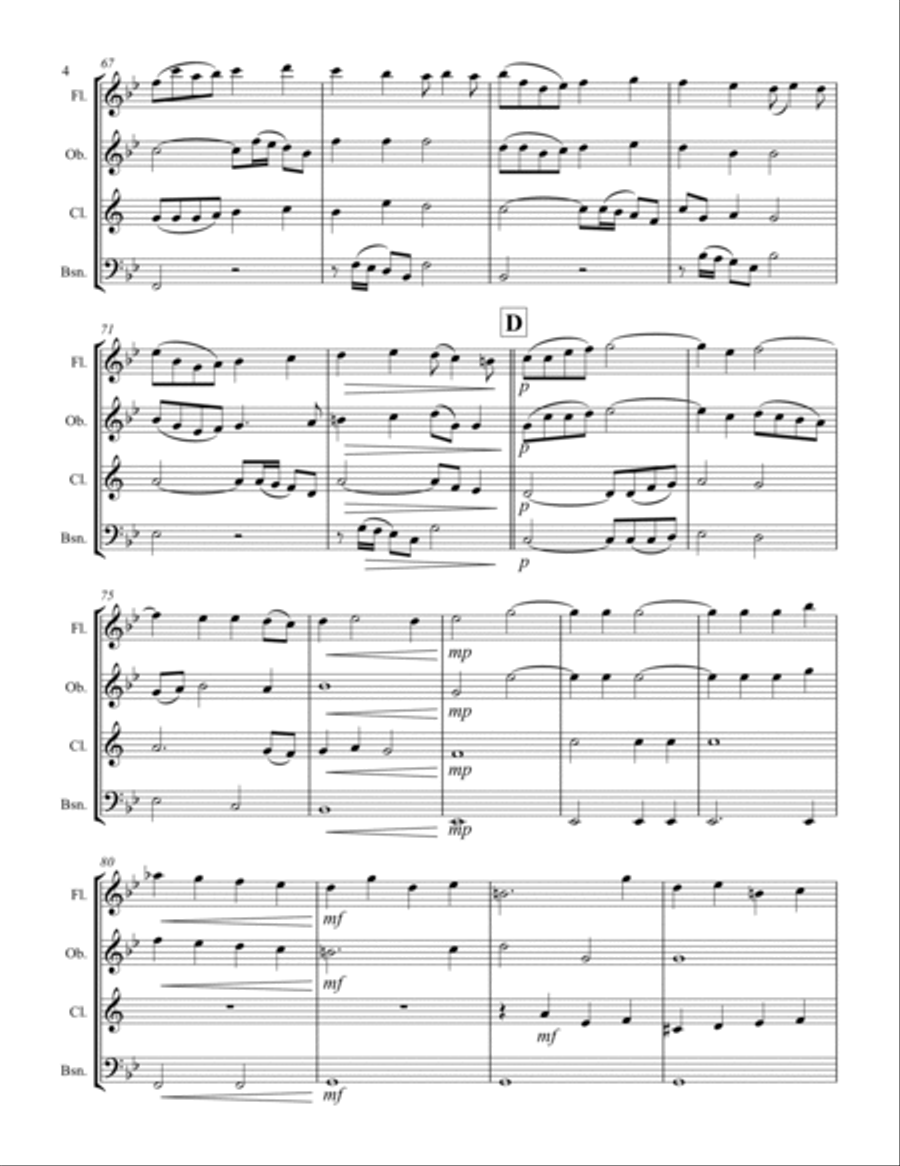 Gabrieli – Canzoni per sonare (for Woodwind Quartet) Woodwind Quartet scores gallery preview page 5