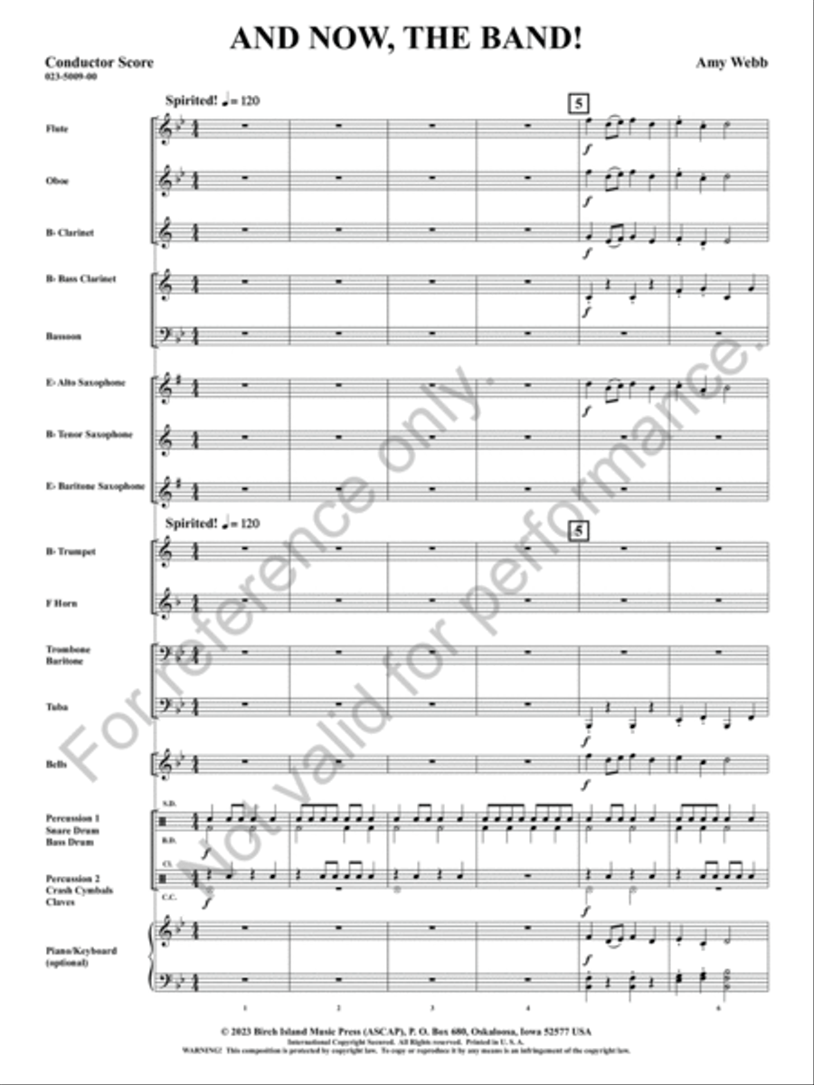 And Now, The Band! And Now, The Band! Concert Band scores gallery preview page 4