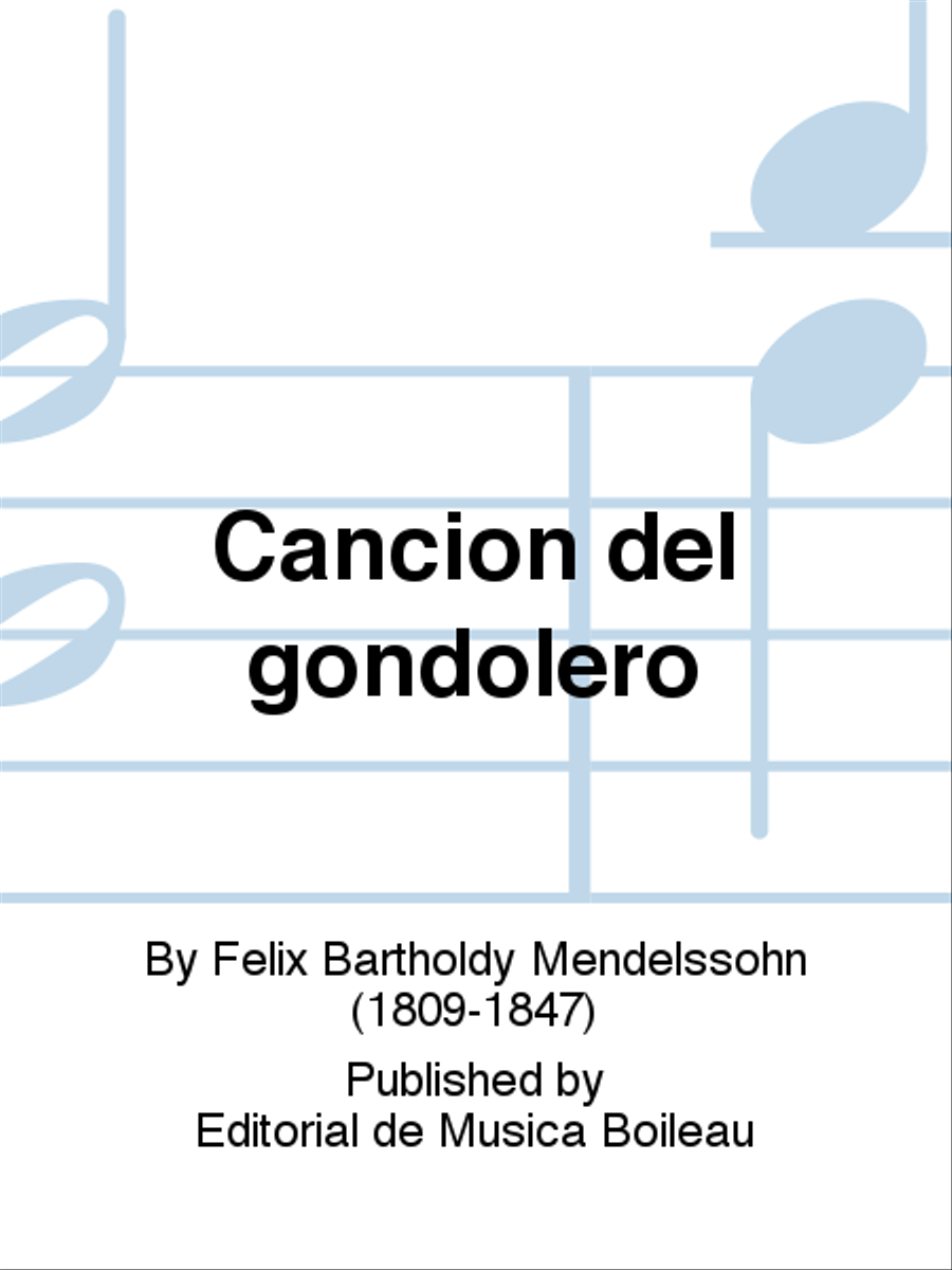 Cancion del gondolero Piano Solo scores gallery preview page 1