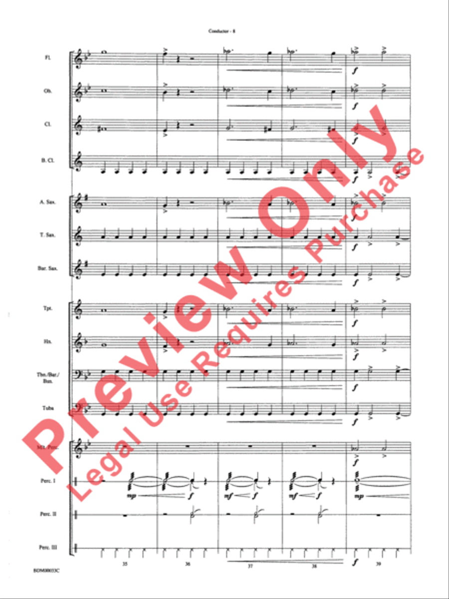 Thunderstorms Concert Band scores gallery preview page 11
