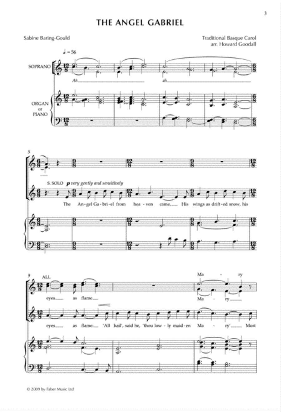 The Angel Gabriel from Enchanted Carols Women's Choir scores gallery preview page 3