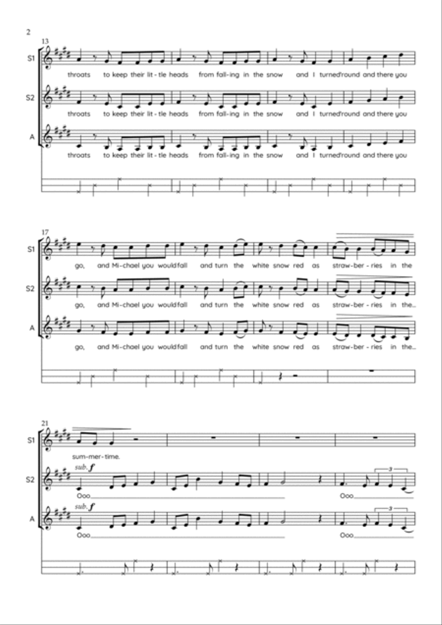White Winter Hymnal SSA scores gallery preview page 2
