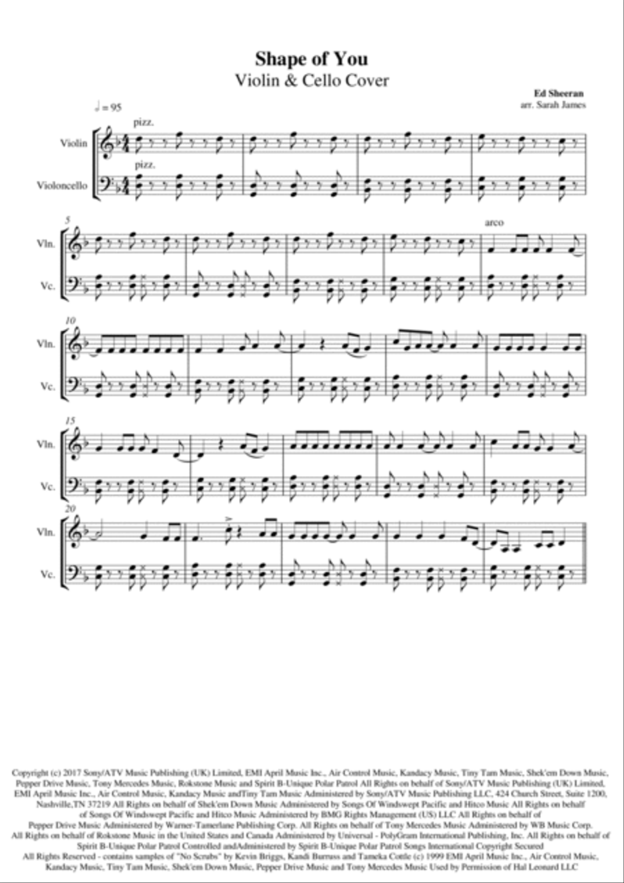 Shape Of You String Duet scores gallery preview page 2