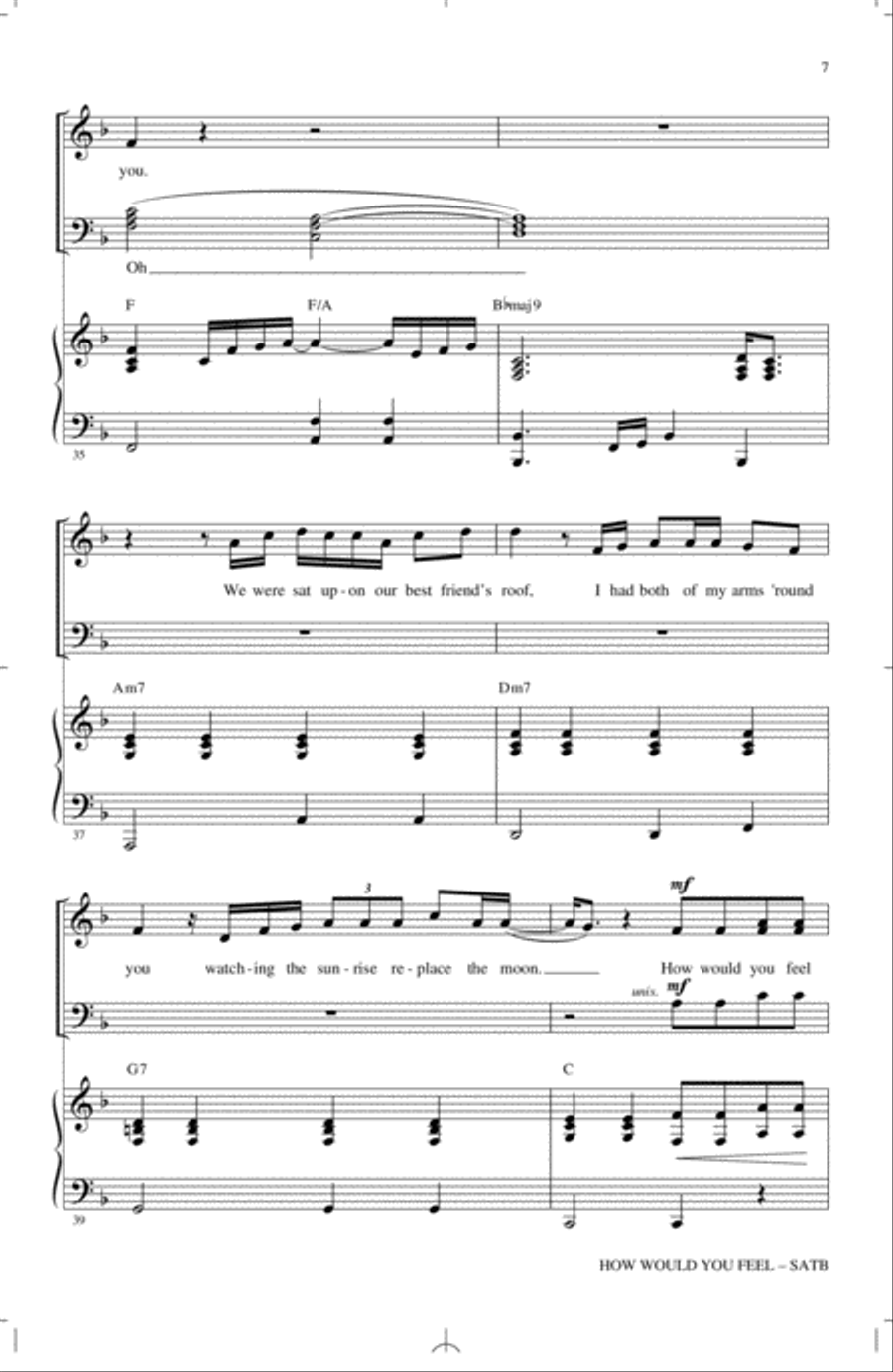 How Would You Feel (Paean) (arr. Mac Huff) 4-Part scores gallery preview page 6