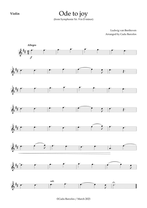 Ode to joy - Beethoven Violin Chords