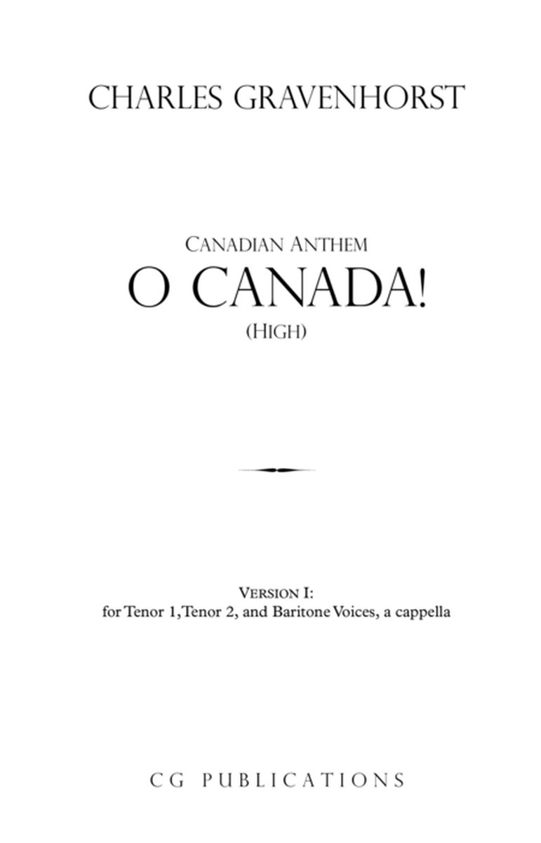 O Canada – TTB (two versions), a cappella image number null