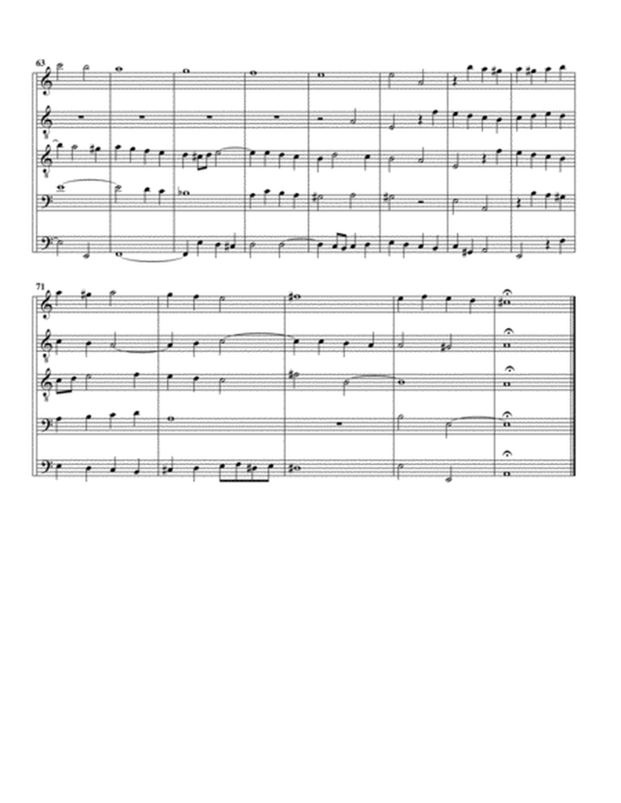 Fugue from Das wohltemperierte Klavier I, BWV 867/II (Version in A minor) (arrangement for 5 recorde