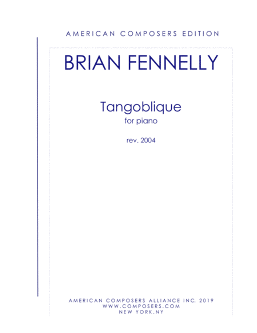 [Fennelly] Tangoblique Piano Solo scores gallery preview page 1