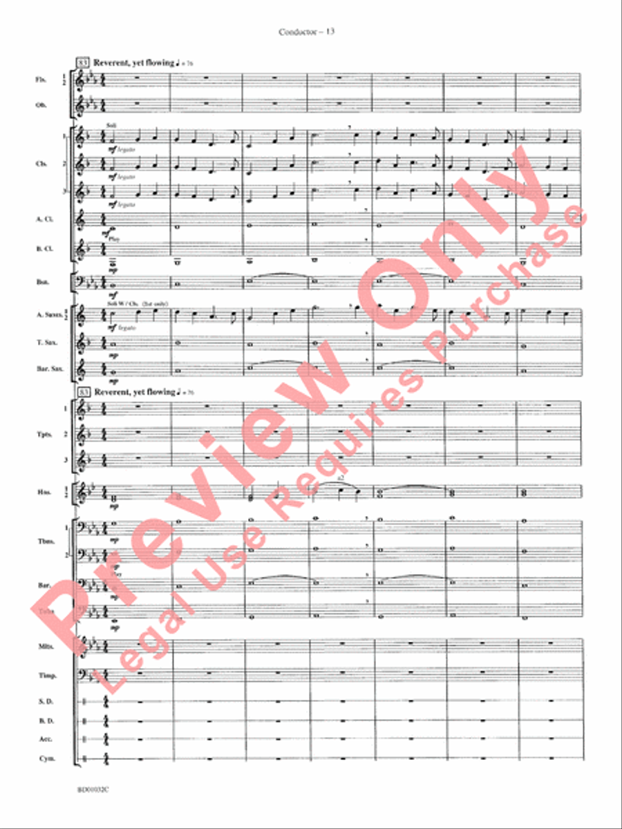 The Gathering of the Yeomen Concert Band scores gallery preview page 16