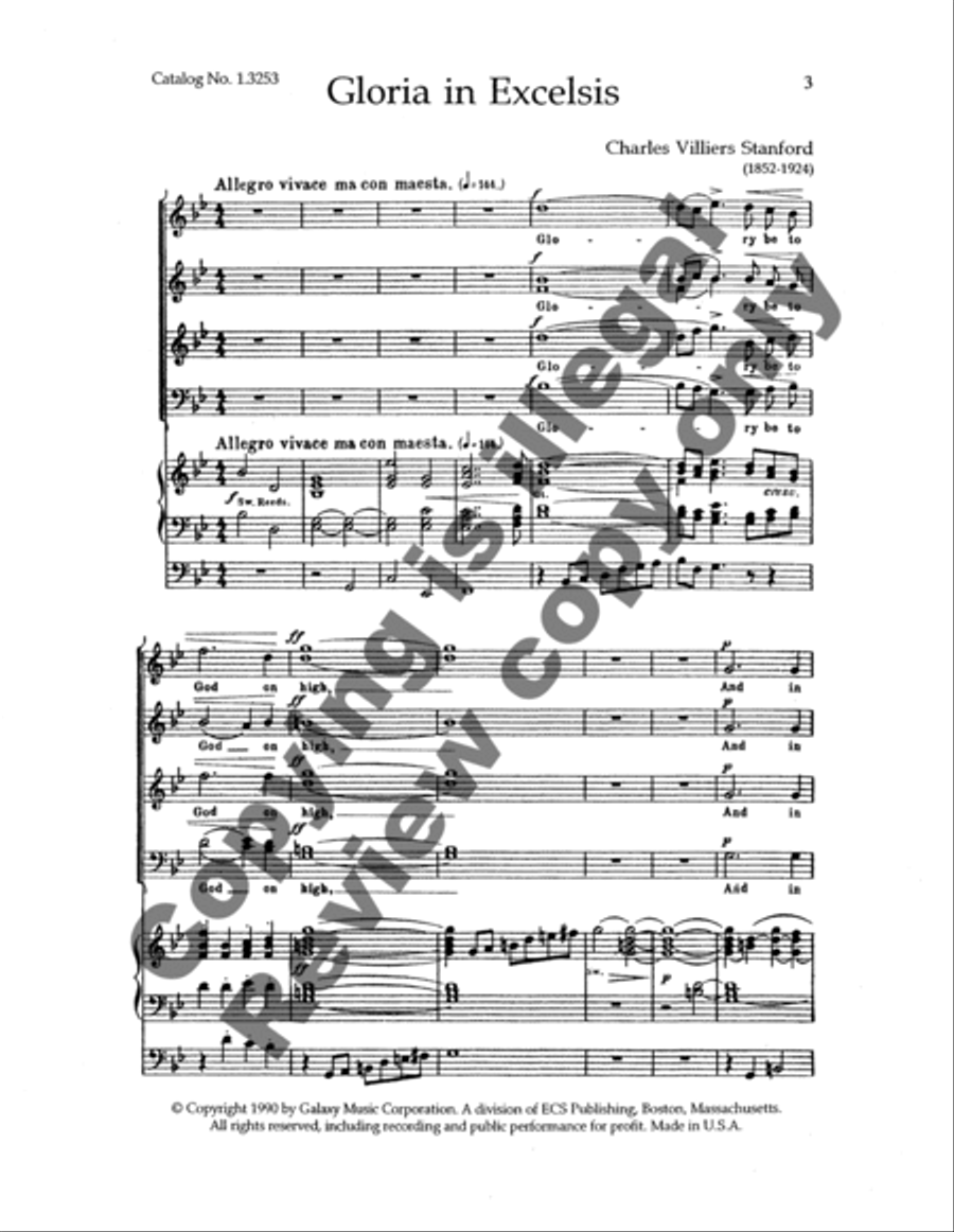 Gloria in Excelsis (Coronation Music) 4-Part scores gallery preview page 10
