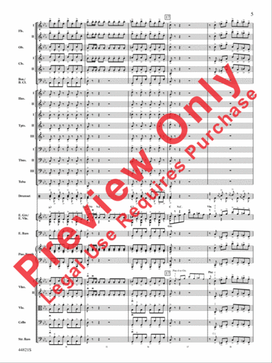 Dreams of Fireflies (On a Christmas Night) Full Orchestra scores gallery preview page 6