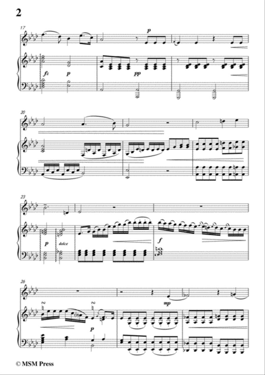 Haydn-She Never Told Her Love, for Violin and Piano Violin Solo scores gallery preview page 4