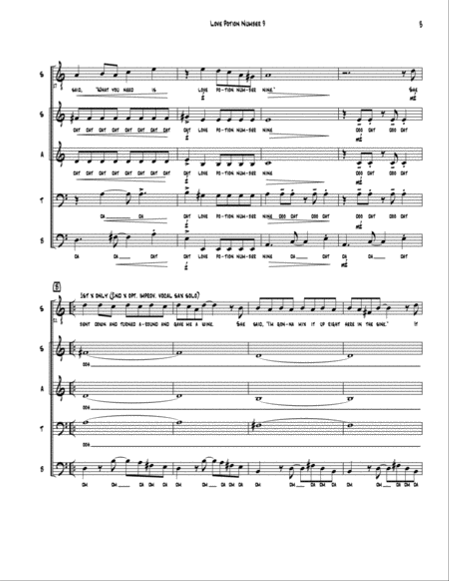 Love Potion Number 9 Divisi scores gallery preview page 3