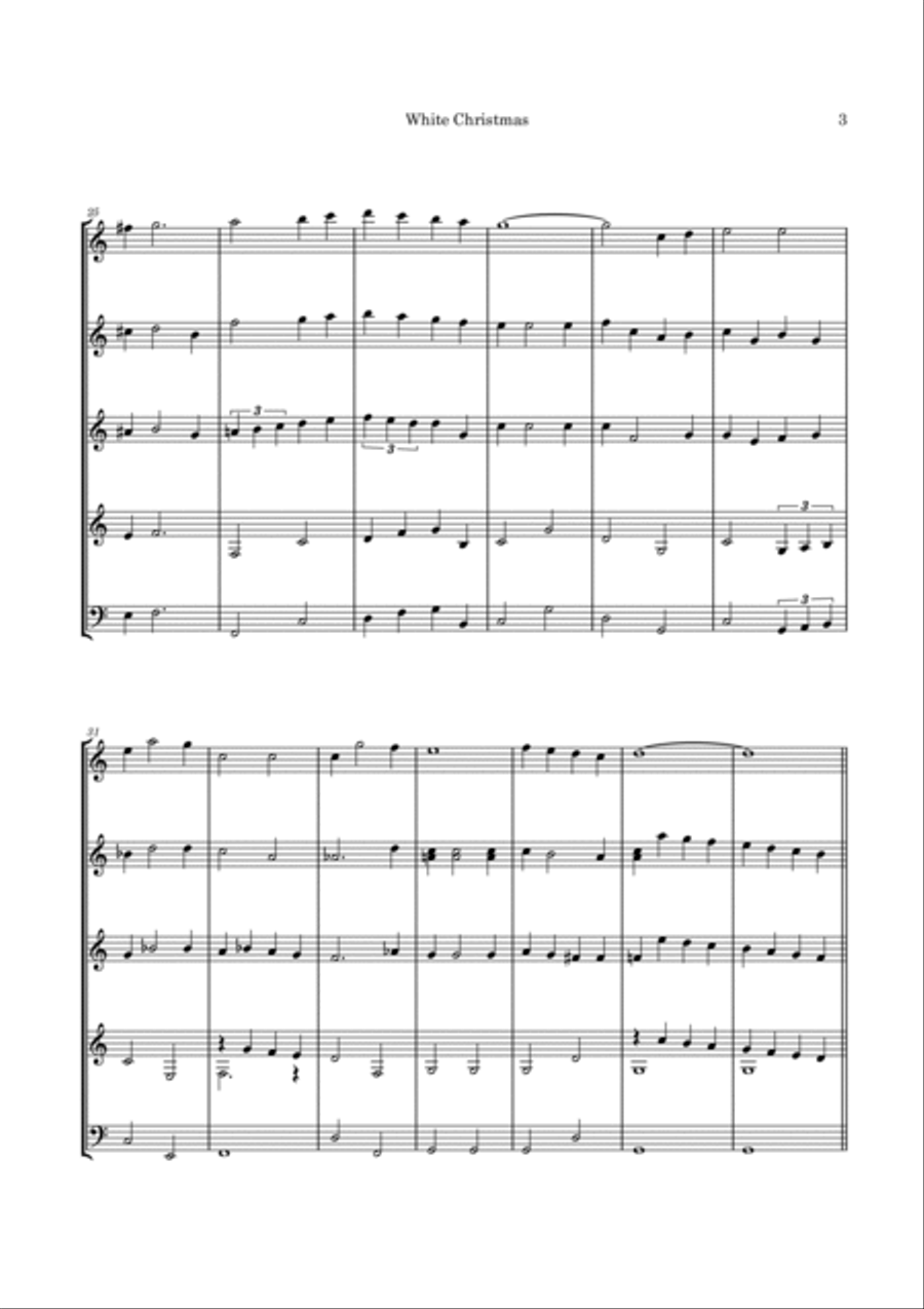 White Christmas Guitar Ensemble scores gallery preview page 6