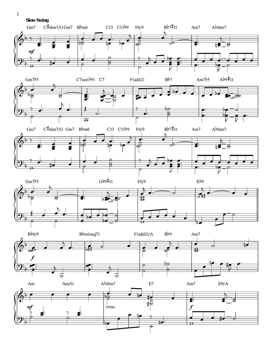 They Say It's Wonderful [Jazz version] Piano Solo scores gallery preview page 2