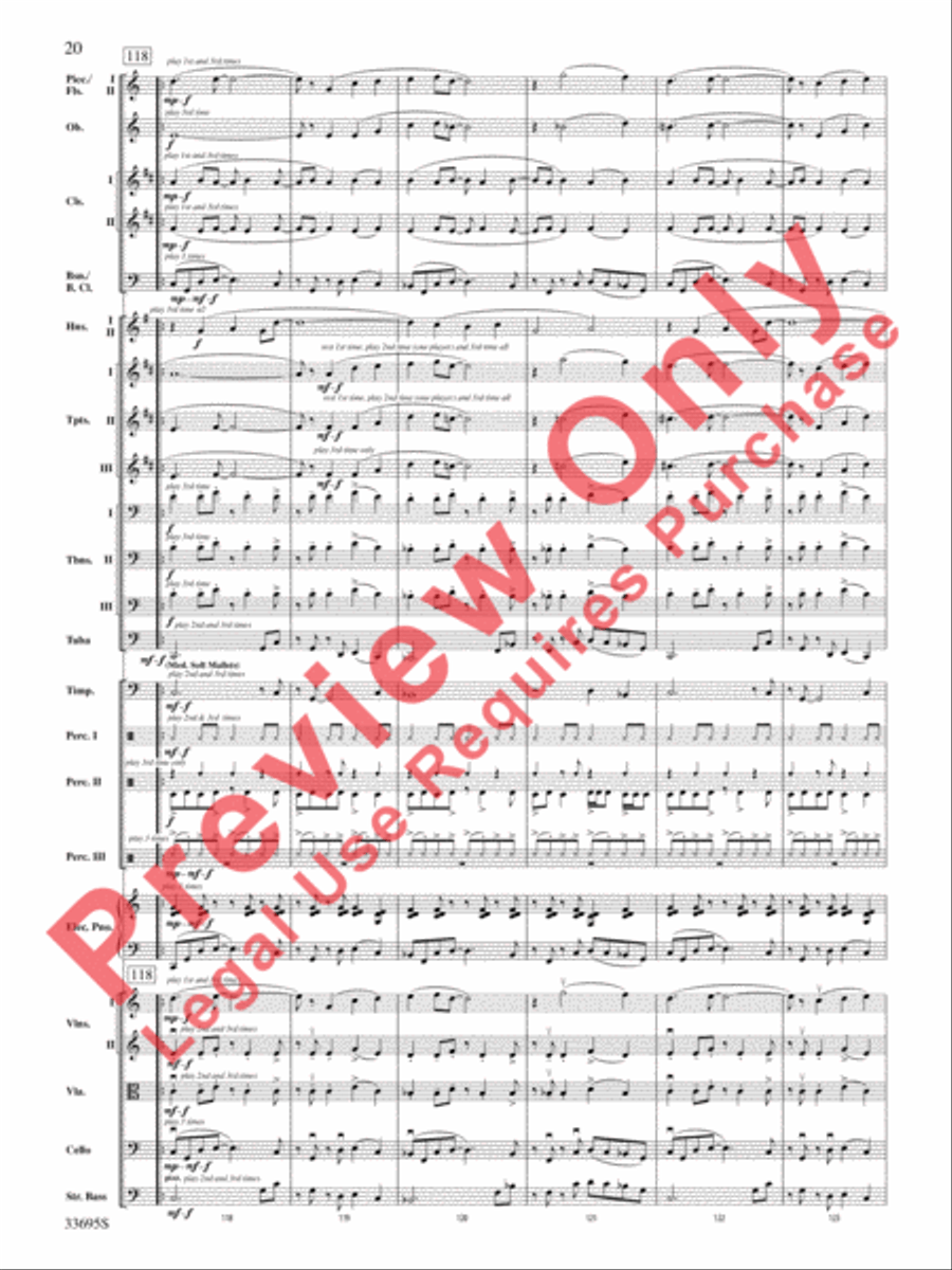 Danzas Cubanas Danzas Cubanas Full Orchestra scores gallery preview page 21