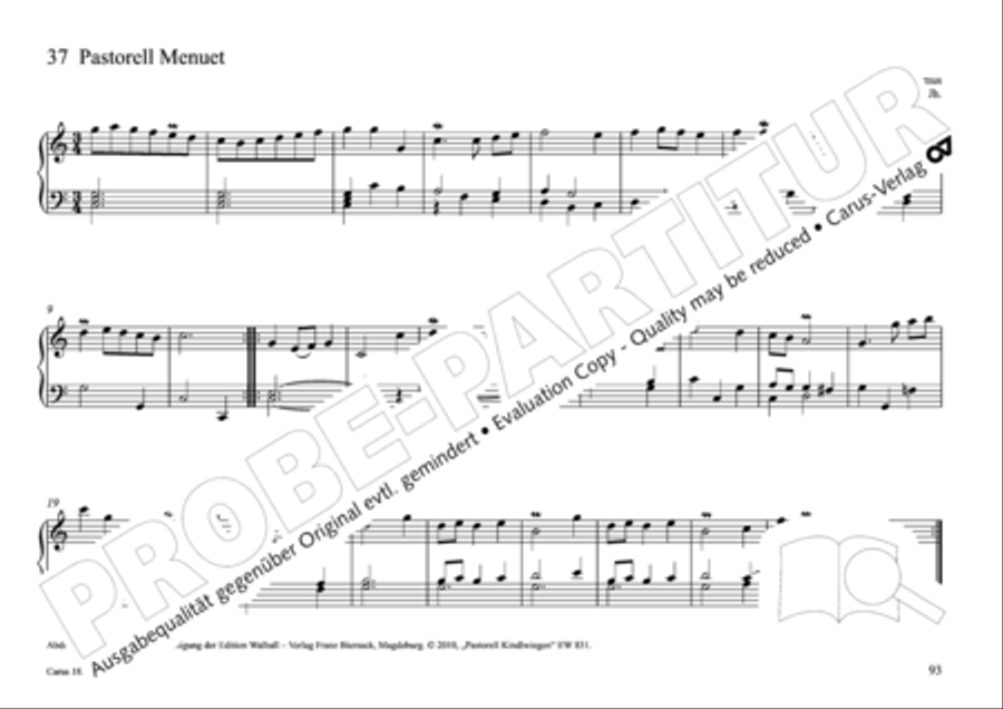 Pastoral music for organ, vol. 2: Germany, Bohemia, Austria, South Tyrol Organ Solo scores gallery preview page 94