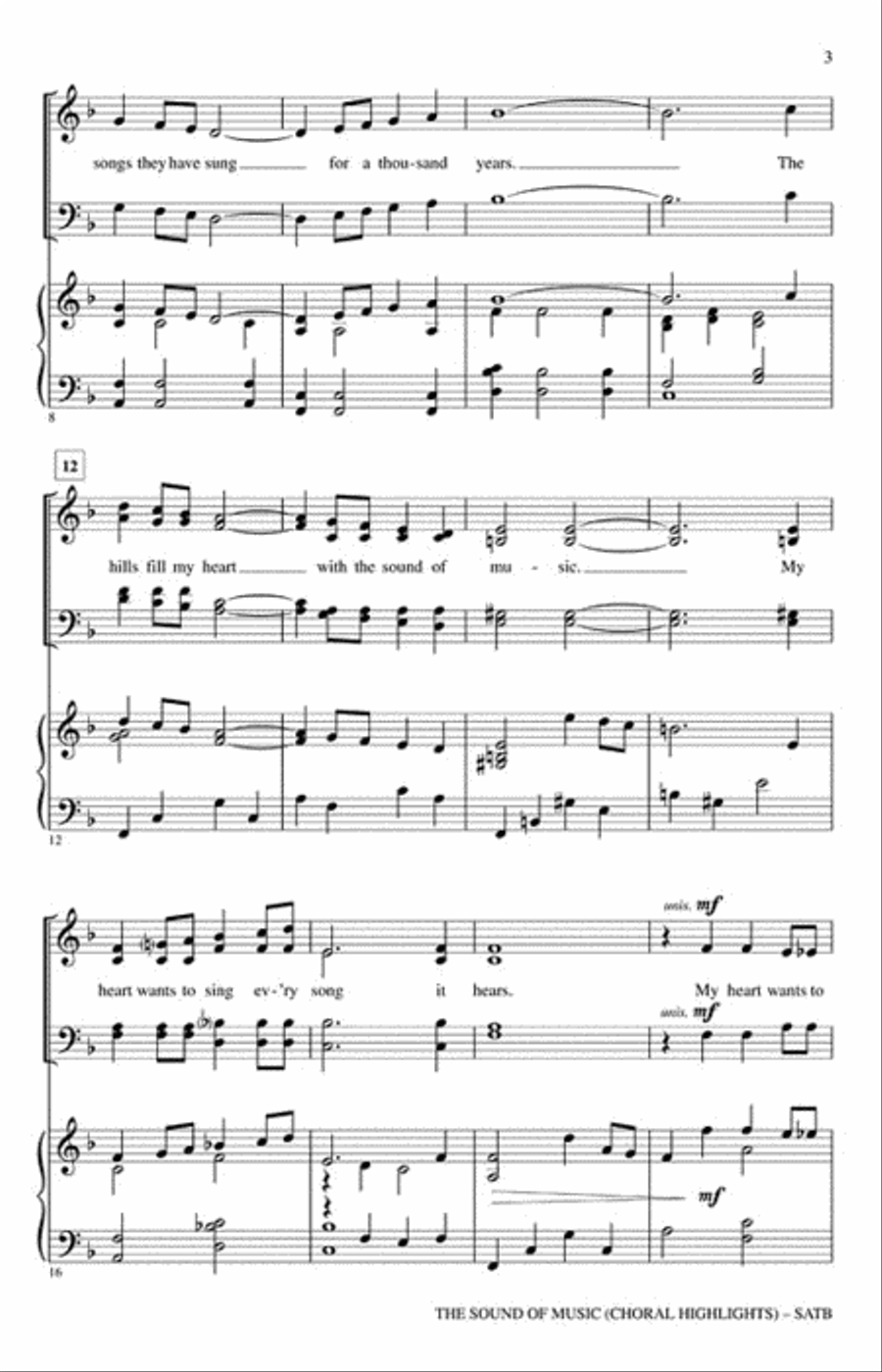 The Sound of Music 4-Part scores gallery preview page 3
