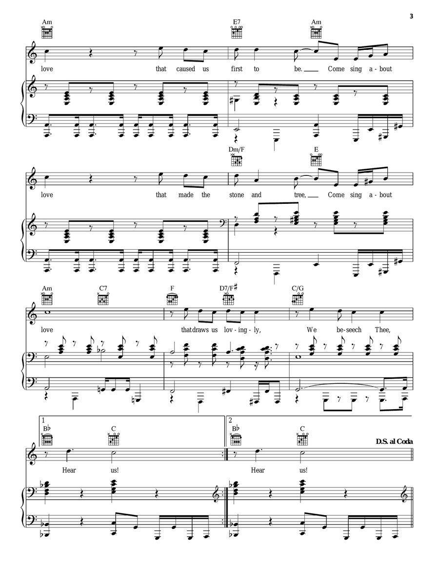 We Beseech Thee We Beseech Thee Piano, Vocal, Guitar scores gallery preview page 3