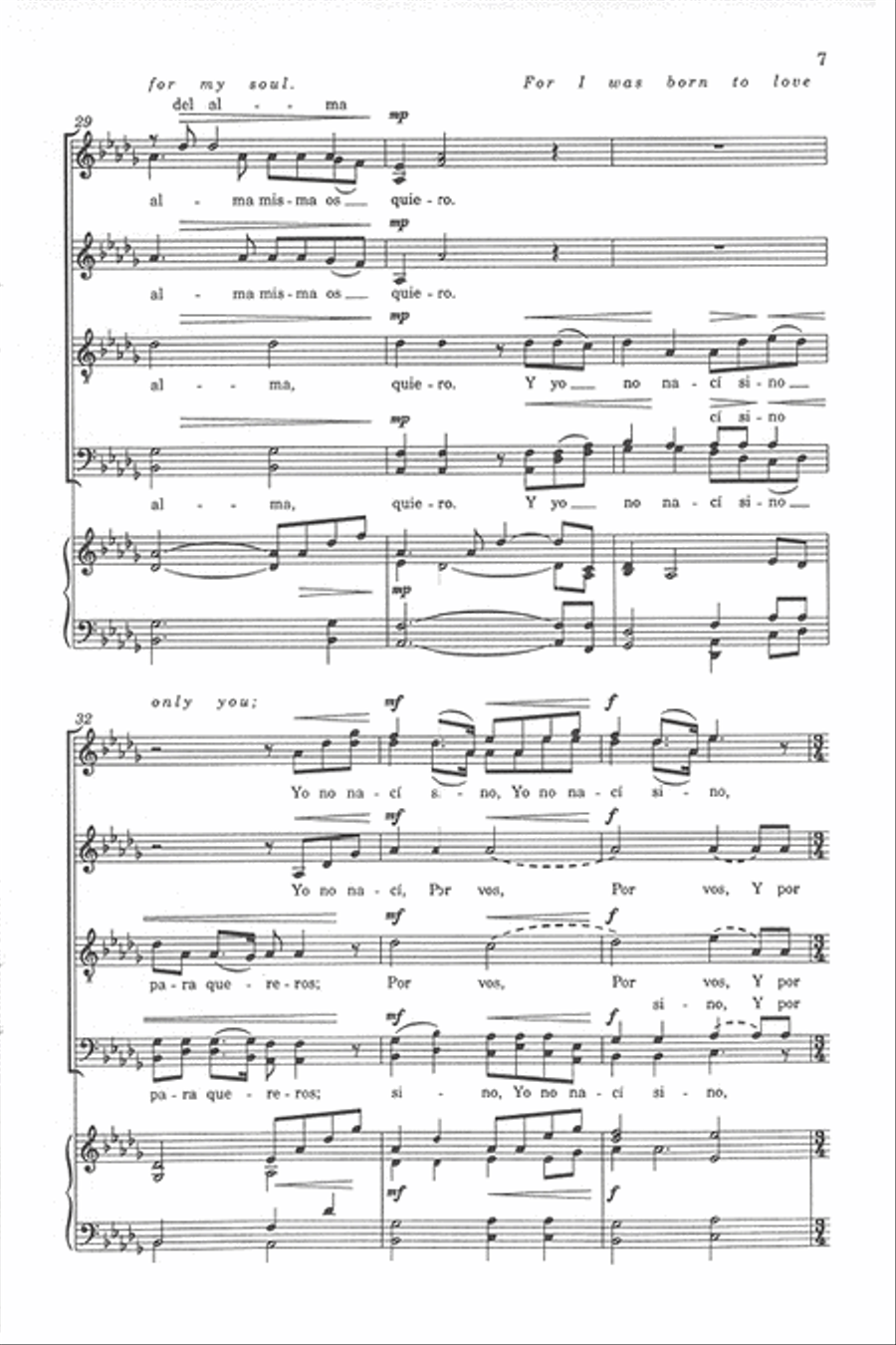 Amor de mi Alma - SATB divisi image number null