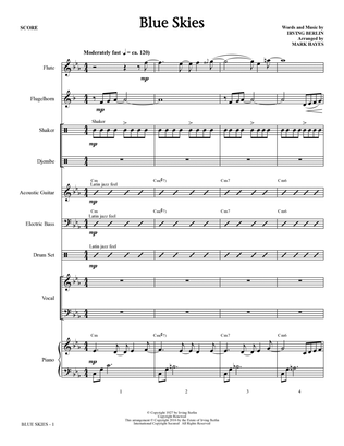 Book cover for Blue Skies (arr. Mark Hayes) - Full Score