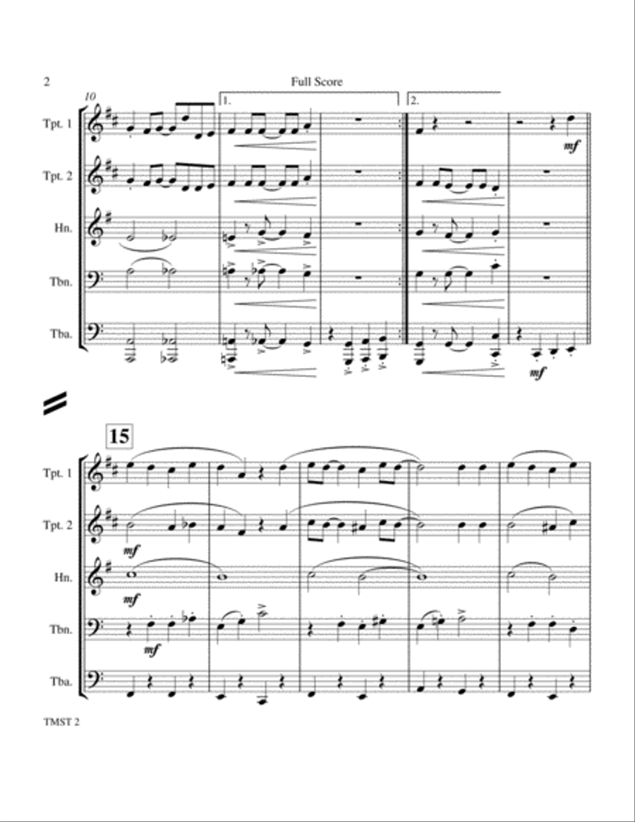 The Muppet Show Theme Brass Ensemble scores gallery preview page 2