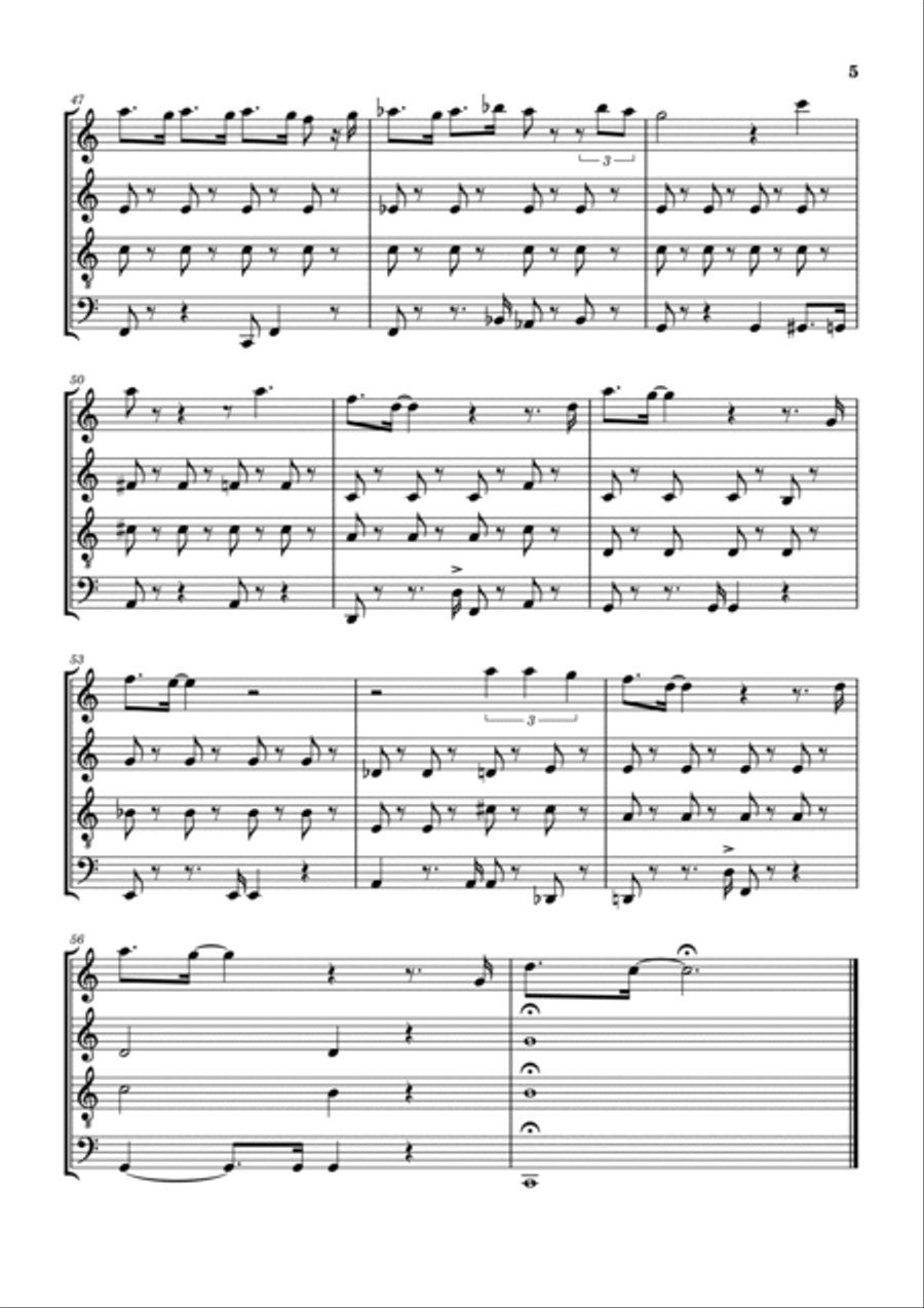 Christmas Is Annoying Christmas Is Annoying Saxophone Quartet scores gallery preview page 6
