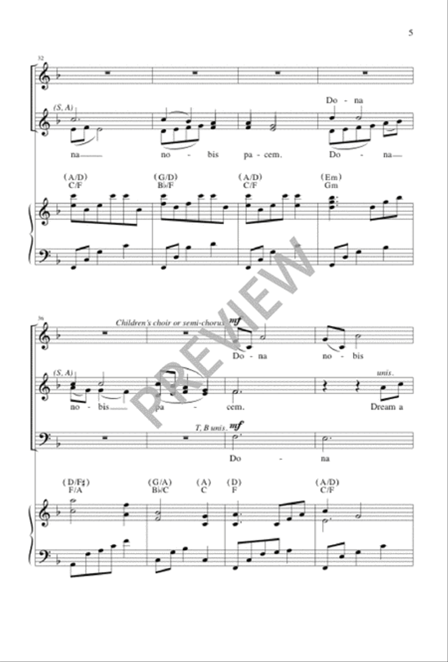 Dream a Dream Dream a Dream 4-Part scores gallery preview page 5