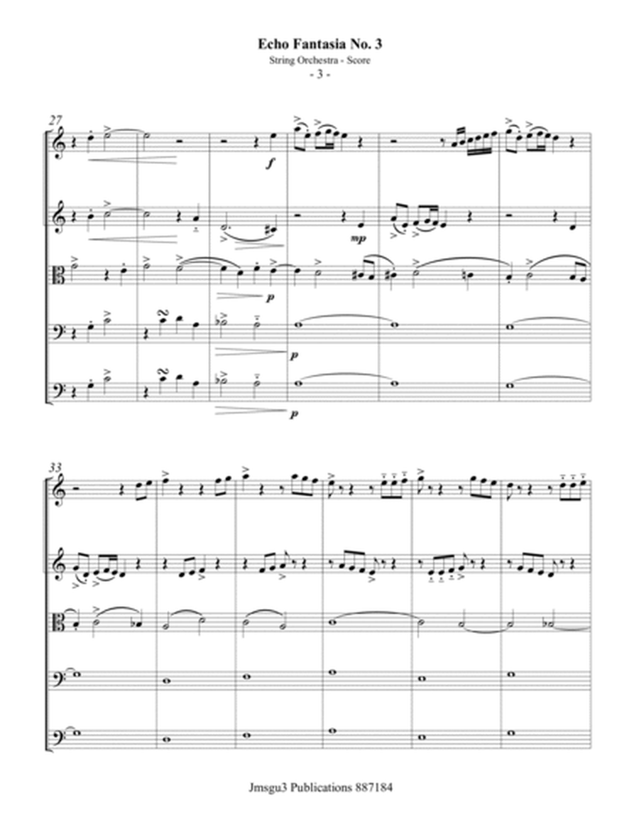 Sweelinck: Echo Fantasia No. 3 for String Orchestra - Score Only image number null