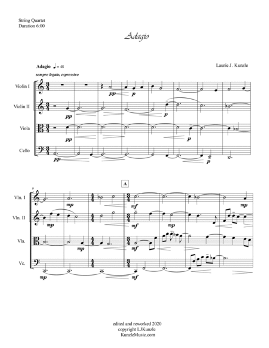ADAGIO String Quartet String Quartet scores gallery preview page 4
