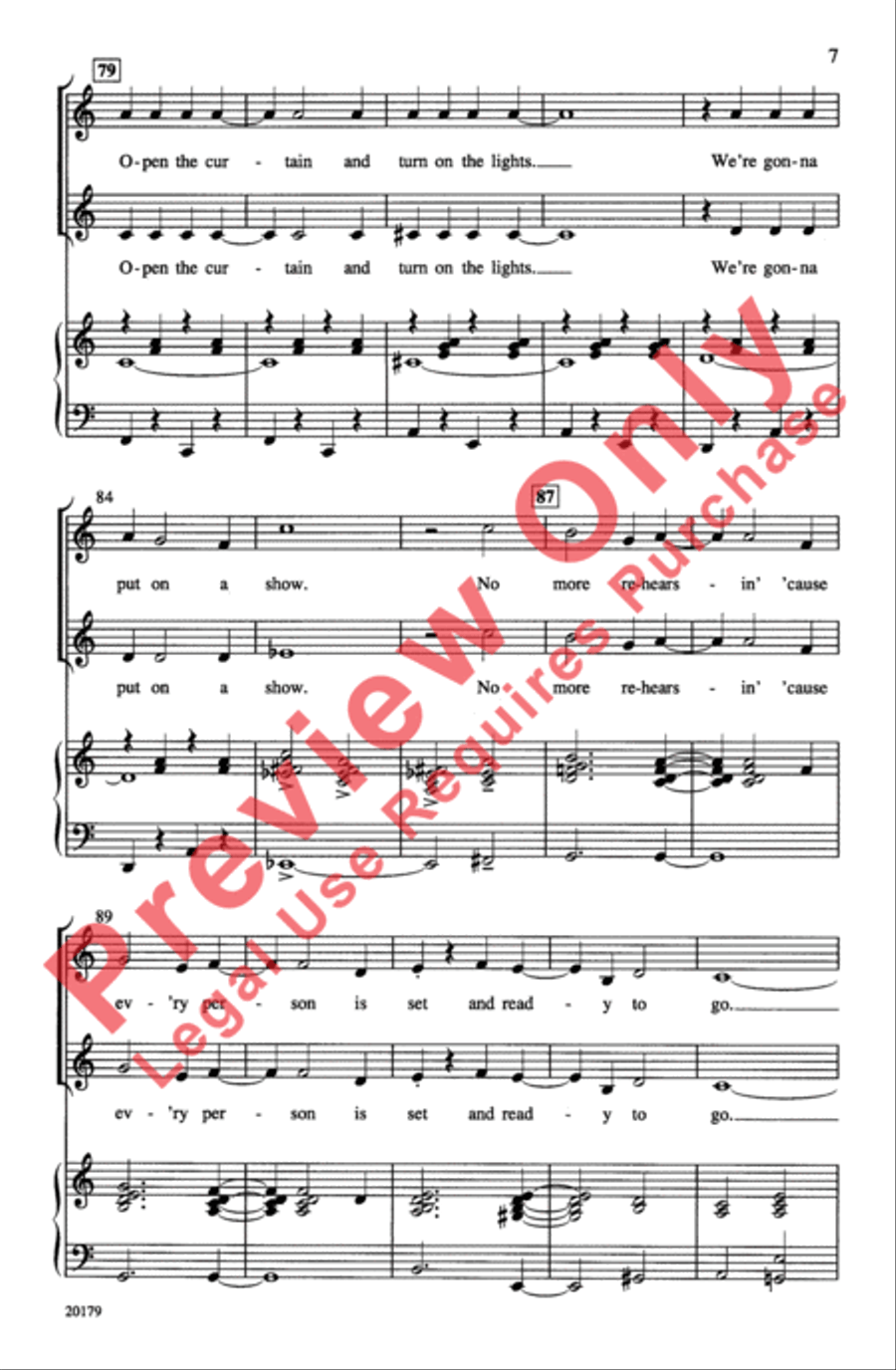 We're Gonna Put On a Show 2-Part scores gallery preview page 7