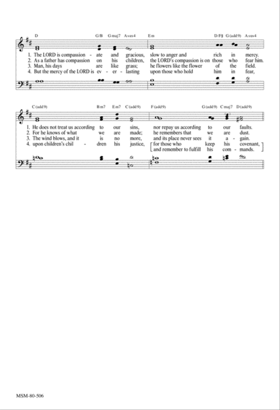 Psalm 103 4-Part scores gallery preview page 2