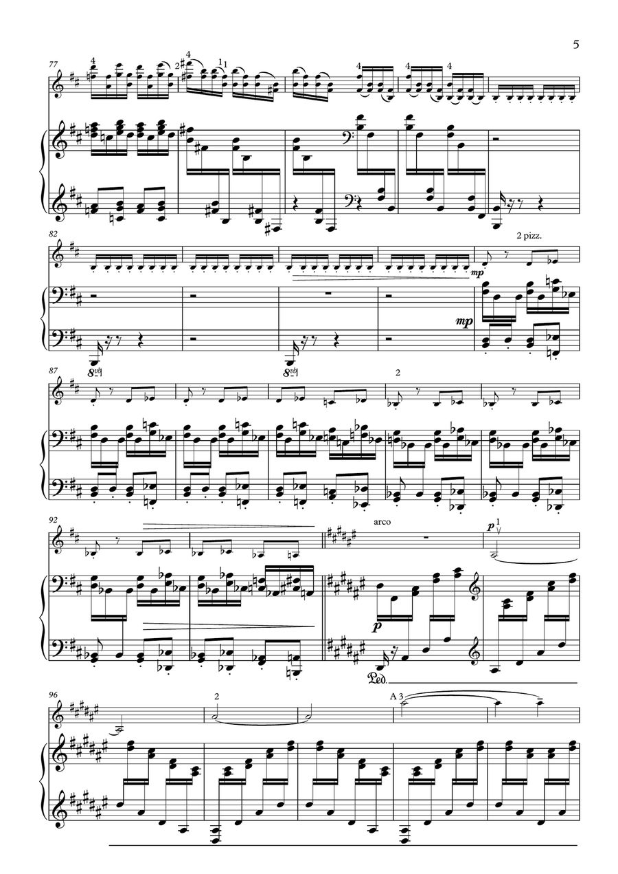 Ravel Toccata from Le Tombeau de Couperin Violin Solo scores gallery preview page 5