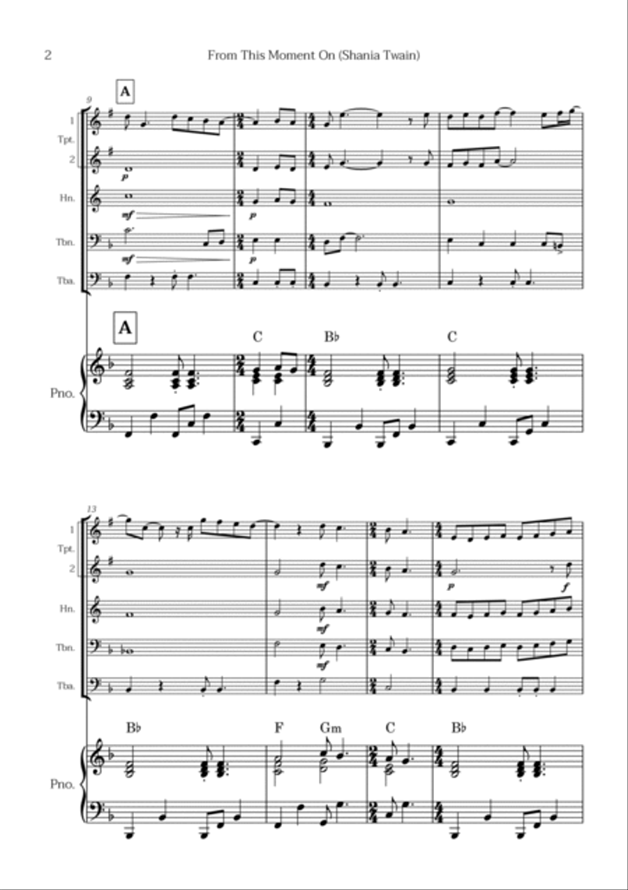 From This Moment On Horn scores gallery preview page 2