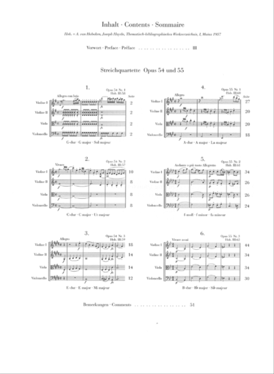 String Quartets, Vol. VII, Op. 54 and Op. 55 (Tost Quartets) String Quartet scores gallery preview page 2