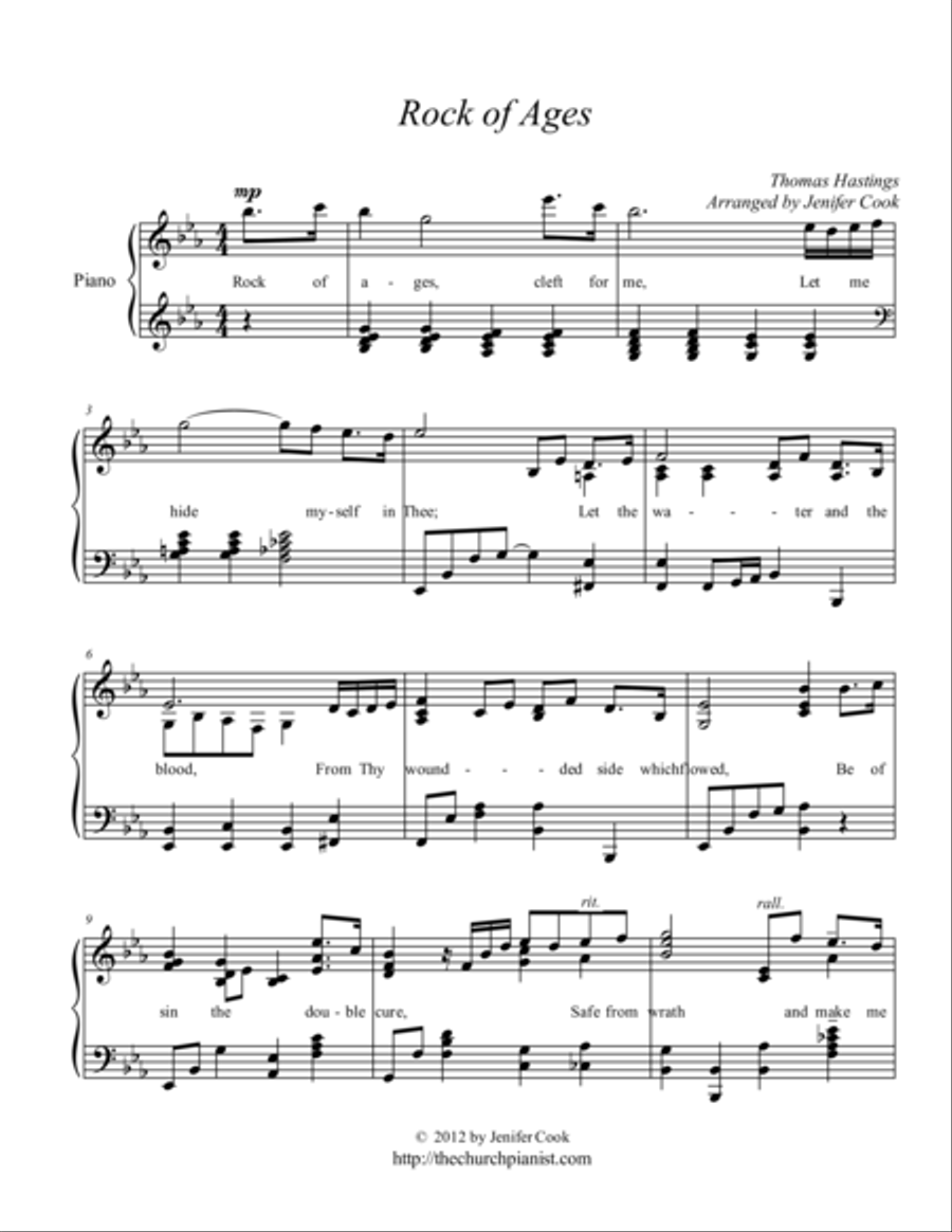 Rock of Ages Piano Solo scores gallery preview page 1