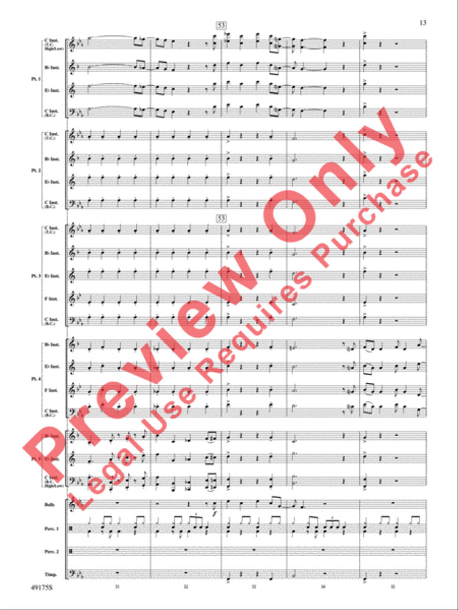 You'll Be Back Concert Band scores gallery preview page 14