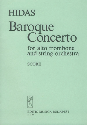 Book cover for Baroque Concerto für Altposaune und Streichorche