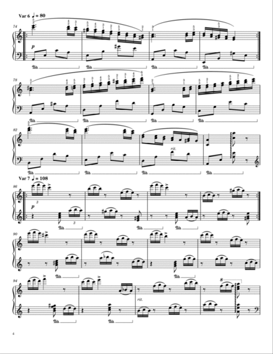 Paganini Caprice No. 24 - For Piano Solo (Intermediate) Piano Solo scores gallery preview page 4