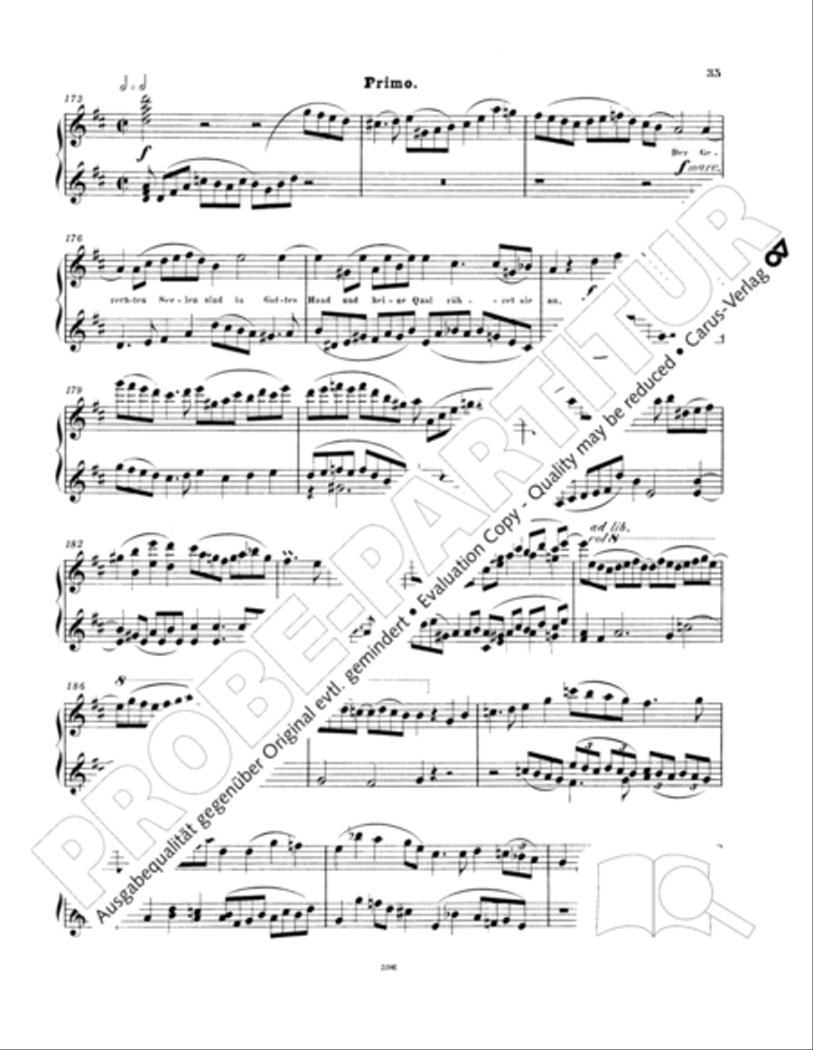 Ein Deutsches Requiem (German Requiem) Piano Duet scores gallery preview page 44