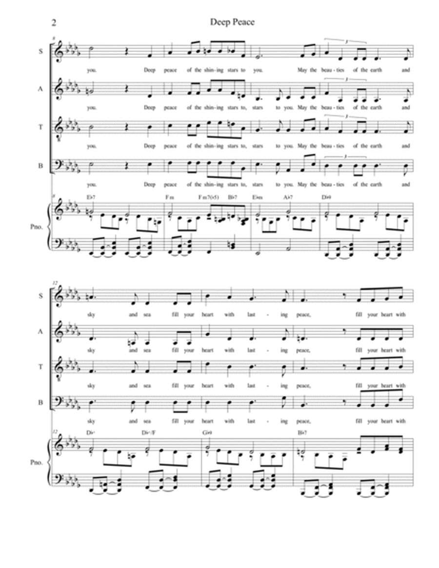 Deep Peace (Soprano solo with SATB) image number null
