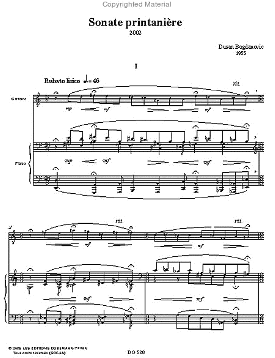 Sonate printanière Sonate printanière Classical Guitar scores gallery preview page 2